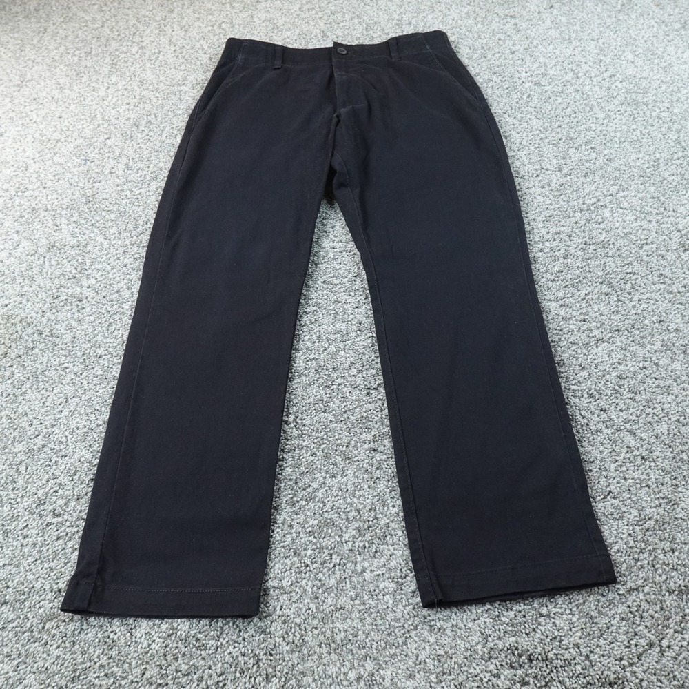 Lee Pants Mens 32X30 Black Extreme Comfort MVP Relaxed Chino Trouser Stretch